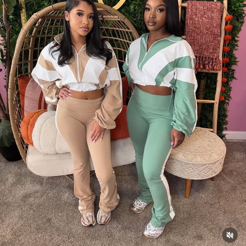 Tan and Green Track Pants & Joggers with Modern Fit